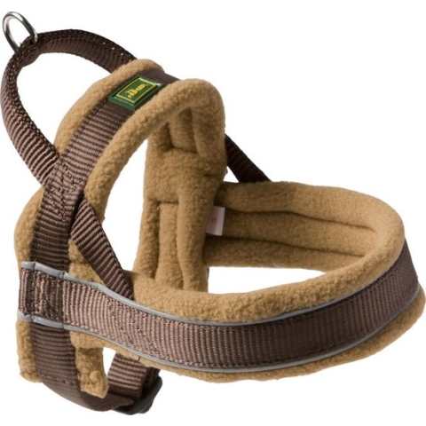 Hunter Harnas Norweger Racing Nylon - Hondentuigje - Bruin/Cognac- L - 62-75 x 2,5 x 2,5 cm
