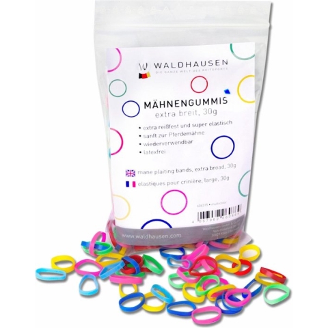 Waldhausen Elastiekjes Zak - Paardenverzorging - ø15x3 mm 30 g Multi-Color