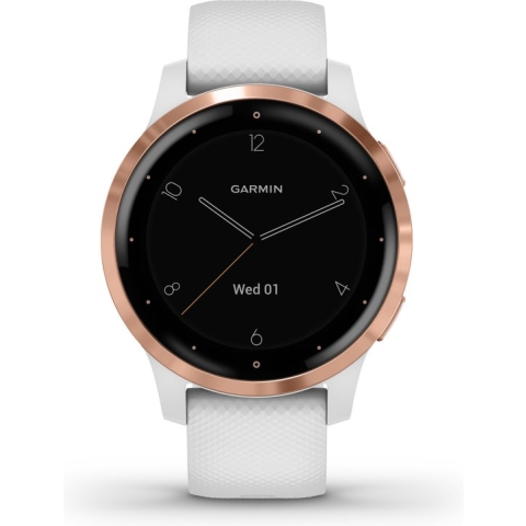 Garmin Vivoactive 4S - Smartwatch met GPS Tracker - 7 dagen batterij - 40mm - Wit/ Rosegold