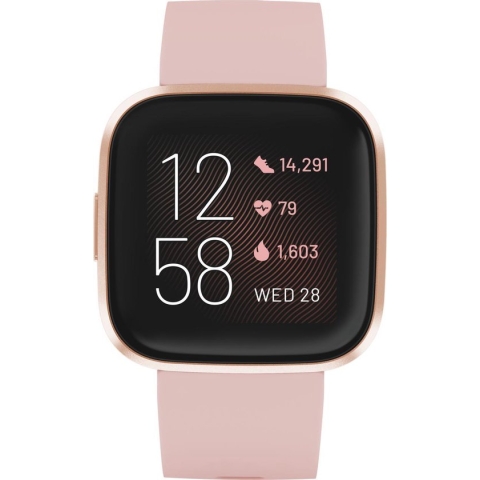 Fitbit Versa 2 - Smartwatch dames - Roze koper