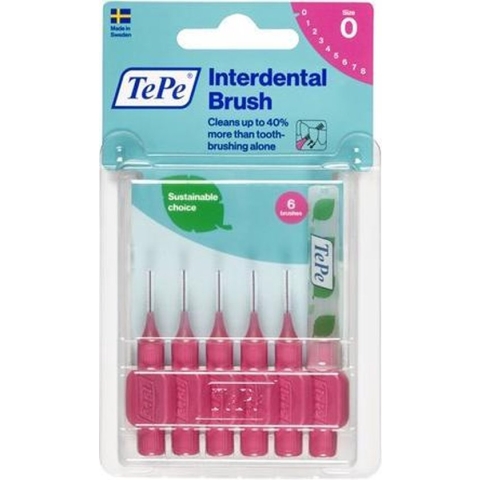 TePe Interdentale Ragers Original Roze ISO maat 0 – 0,4 mm (6 stuks)