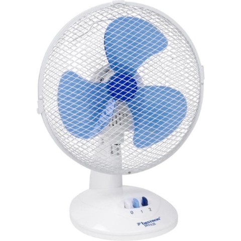 Bestron Tafelventilator Ø 27cm, Ventilator met 2 snelheidsstanden & 75° graden draaifunctie, 30Watt, DDF27W, kleur: wit