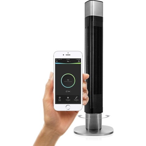 Princess 350000 - Smart Torenventilator – PRO Series - App en Voice Control – 3 Snelheden – Led Display – 80cm – Zwart