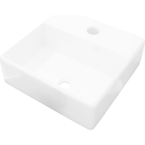 vidaXL-Wastafel-met-kraangat-vierkant-keramiek-wit