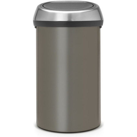 Brabantia Touch Bin Prullenbak - 60 liter - Platinum/Matt Steel Fingerprint Proof deksel