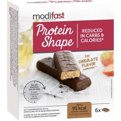 Modifast Protein Shape Reep Chocolade - 6 stuks