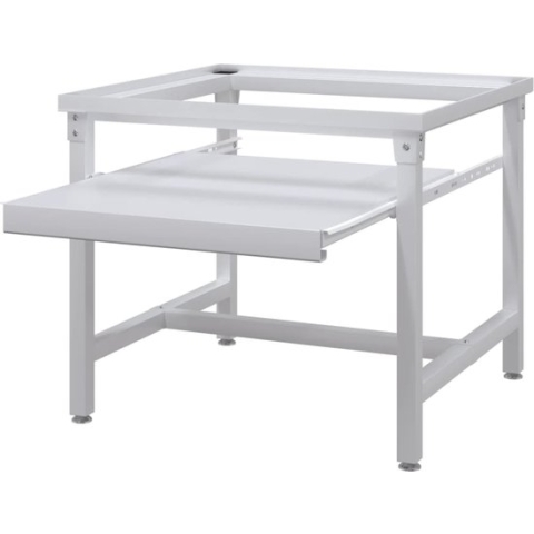 vidaXL-Wasmachineverhoger-met-uittrekbaar-schap-wit