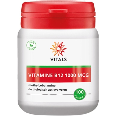 Vitals - Vitamine B12 - Methylcobalamine - 1000 mcg - 100 zuigtabletten