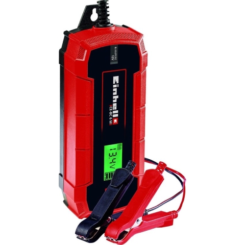 Einhell Acculader CE-BC 6 M - Laadvoltage: 12 V - Max. Laadstroom: 6 A - Accu's van min. 3 tot max. 150 Ah - Druppellaadfunctie - Geschikt voor Gel, AGM, Onderhoudsvrije loodzuur accu's