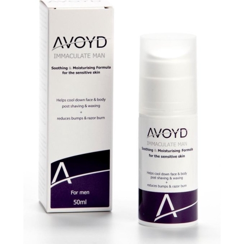 Avoyd Immaculate Man 50ml -  Voorkomt en verhelpt scheerirritatie en scheerbultjes - Niet geschikt om ingegroeide haartjes te voorkomen - geschikt voor mannen - 045
