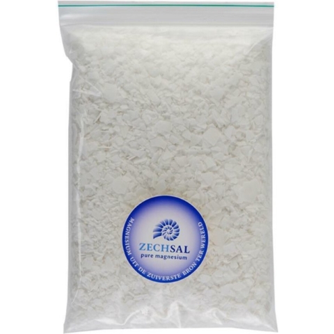 Zechsal Magnesium - Badmiddel - Navulzak - 750 GR - Pure magnesium badkristallen (47% concentratie) - Optimale magnesium opname - Effectief bij huidproblemen als psoriasis en eczeem