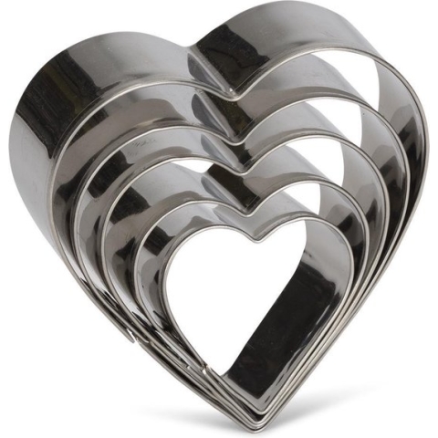 Uitsteekvorm 5 delig Hart