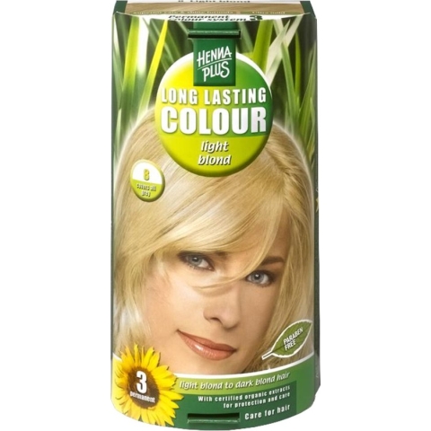 Hennaplus Long Lasting Colours 8 Light Blond - Haarverf