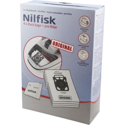 Nilfisk Elite Extreme serie Synthetische Stofzakken 4 st