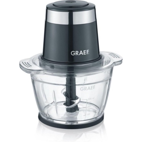 Graef CH 502 - Hakmolen 500W + mengbeker 1l - zwart