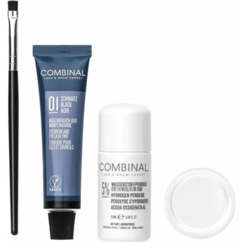 Combinal Wenkbrauw- en Wimperverf Zwart Kit