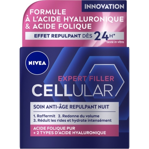 NIVEA CELLular Expert Filler Anti-Age - Nachtcrème - Ouder wordende huid - Hyaluronzuur - Collageen - 50 ml