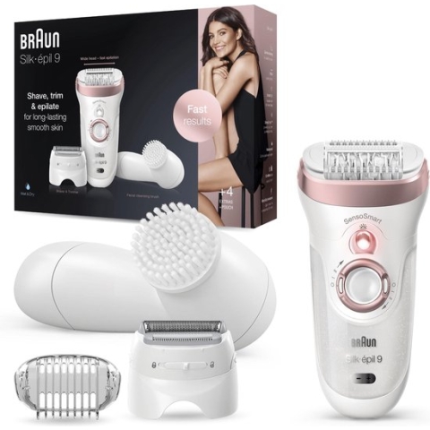 Braun Silk-épil 9 9-880 - Epilator - voor Vrouwen voor Langdurige Ontharing - Wit/Roségoud