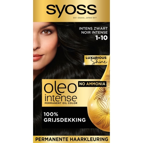 SYOSS Oleo Intense 1-10 Intens zwart Haarverf - 1 stuk