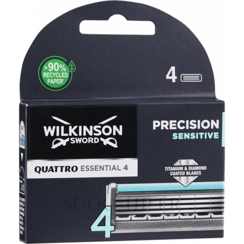 Wilkinson Quattro Titanium Sensitive Scheermesjes 4 Stuks