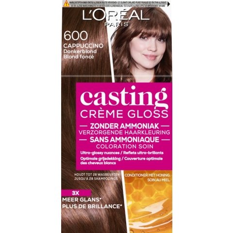 L’Oréal Paris Casting Crème Gloss Donkerblond 600 - Semi-permanente Haarkleuring Zonder Ammoniak