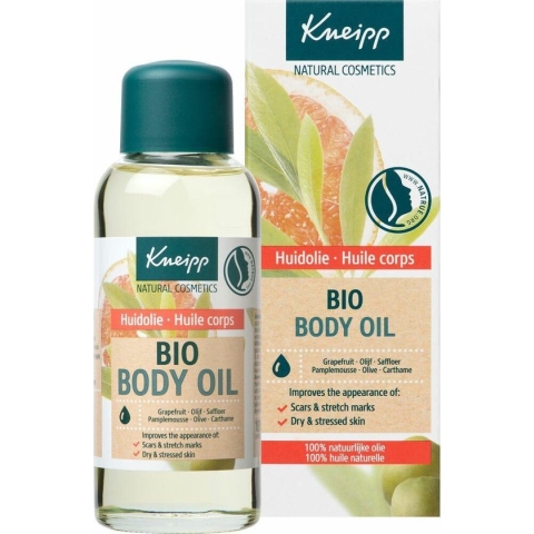 Kneipp Bio - Huidolie - Grapefruit en saffloer - Striae, huidstriemen en littekens - Droge of verouderende huid - Vegan - 1 st - 100 ml