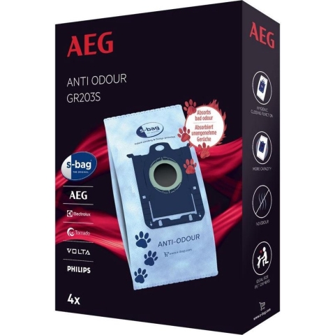 AEG stofzuigerzakken s-bag Anti Odour 4 stuks GR203s
