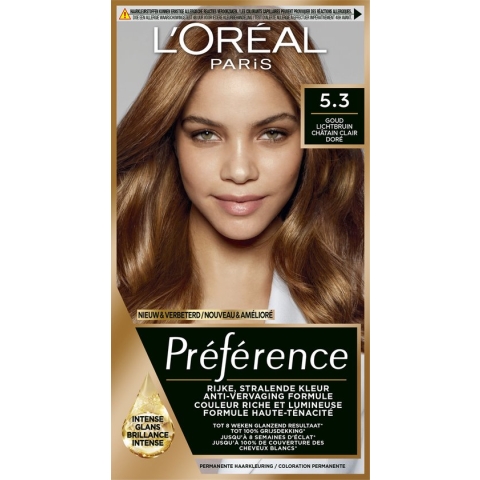L'Oréal Paris Préférence Licht Goudbruin 5.3 - Permanente Haarkleuring