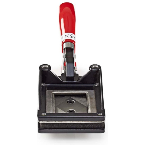 Pasfotosnijder - 35 x 45 mm - Metaal - Rood / Zwart