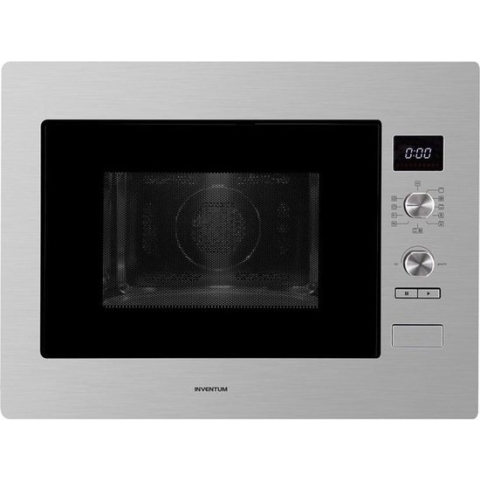 Inventum IMC6132F - Inbouw combi-oven - Hetelucht - Magnetron - Grill - 32 liter - 45 cm hoog - Tot 220°C - RVS/Zwart