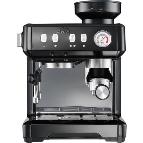 Solis Grind & Infuse Compact 1018 Pistonmachine - Espressomachine - Geschikt voor Pads - RVS Zwart