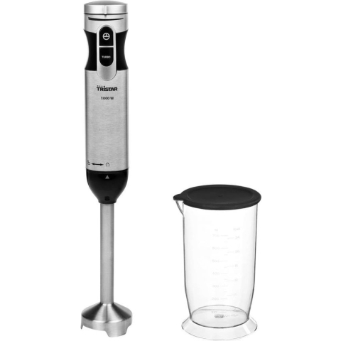 Tristar Staafmixer MX-4828 - Turbofunctie - Met afneembare roestvrijstalen staaf - Inclusief Maatbeker 700ml - 1000 watt - RVS