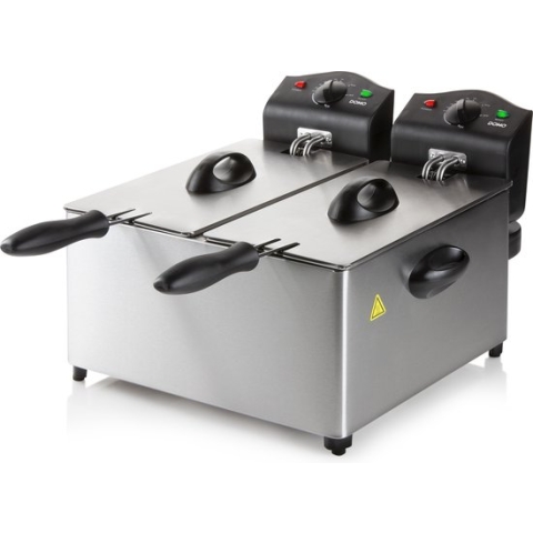 Domo DO1025FR - Frituurpan - 2x 3L - RVS