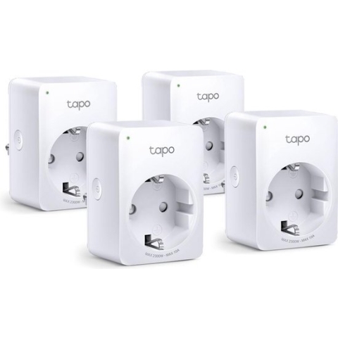 TP-Link Tapo P100 - Slimme Stekker - Smart Plug - 4 stuks - WiFi Stopcontact