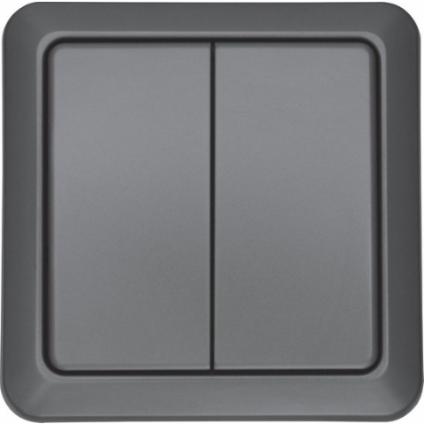 KlikAanKlikUit Dubbele Opbouwschakelaar voor Buiten - AGST-8802