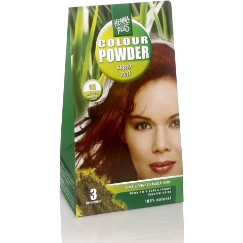 Hennaplus Coloured Poeder - Super Red 55 - Haarverf