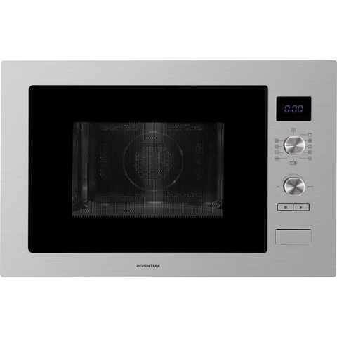 Inventum IMC6032F - Inbouw combi-oven - Hetelucht - Magnetron - Grill - 32 liter - 38 cm hoog - Tot 220°C - RVS/Zwart
