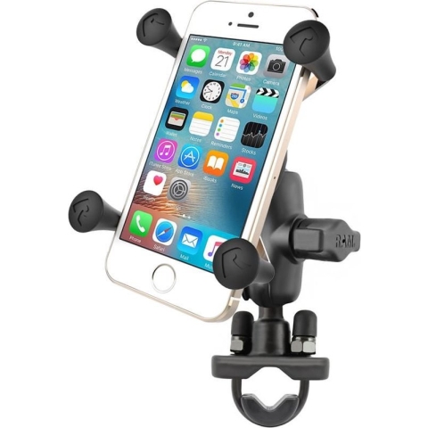 RAM X-Grip Fietshouder met RAM U-Bolt Mount - Mobiele Telefoon Houder / Smartphone Houder voor op de Fiets / Fietshouder - Zwart