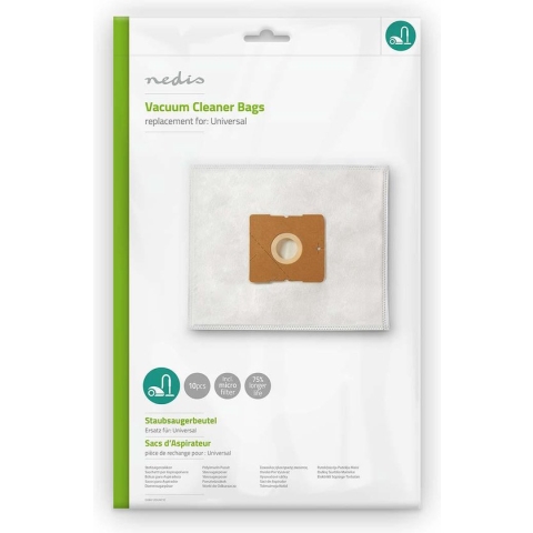 Stofzuigerzak - 10 Stuks - Synthetisch - Meest verkocht voor: Universeel - Wit