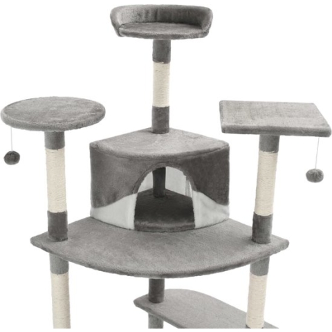 vidaXL-Kattenkrabpaal-met-sisal-krabpalen-203-cm-grijs-en-wit