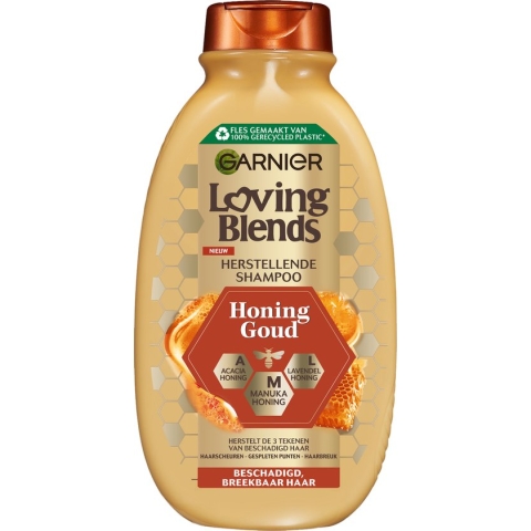 Garnier Loving Blends - Shampoo - Honing Goud - Beschadigd of Breekbaar Haar - 300 ml