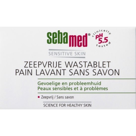 Sebamed Zeepvrij Wastablet - Zeepvrij - Diepe reiniging tot in de poriën - Hydratatie van de huid - Voor handen, gezicht en lichaam - Huidverzorging - 150 gram