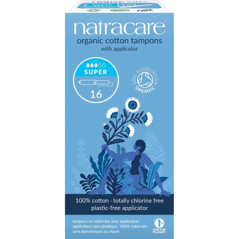 Natracare Super Tampons - 16 stuks- met Inbrenghuls