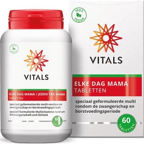 Vitals - Elke Dag Mama - 60 tabletten - Multivitamine - speciaal voor rondom de zwangerschap en borstvoedingsperiode