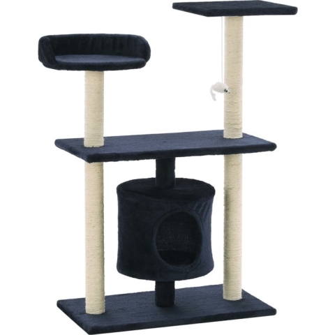 vidaXL-Kattenkrabpaal-met-sisal-krabpalen-95-cm-donkerblauw