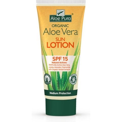 Aloё Vera Pura Organic Sun SPF15 Medium Protection Lotion - Zonnebrand lotion