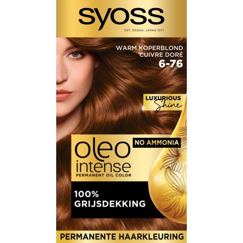 SYOSS Oleo Intense- 6-76 Warm Koperblond - Haarverf - Permanent - 1 stuk