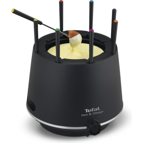 Tefal Inox & Design EF2658 - Elektrische Fonduepan - 8 fonduevorkjes