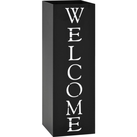 vidaXL-Parapluhouder-Welcome-staal-zwart