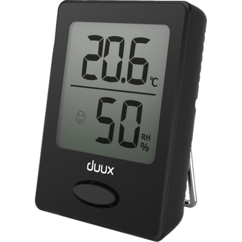 Duux Sense Thermometer + Hygrometer binnen - Inclusief Batterij - Magnetisch - Zwart